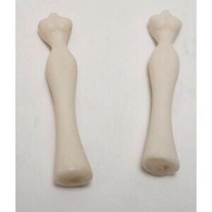 Vintage Lot of 2 Miniature Dress Form Figurines Clear Display Cases Doll House